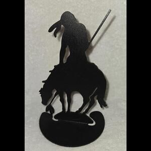 Metal Sculpture Artist, Impression Of “End Of Trail” Metal Figurine, 13A